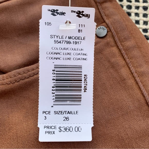 NWT PAIGE Cindy Mid-Rise Coated Jeans size 26 - Picture 11 of 11